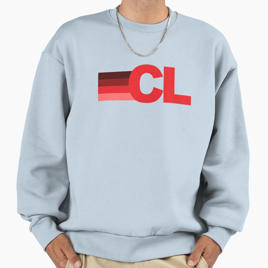 Cl Red Multi Stripe Sweatshirt - Casual Everyday Wear for Adults - T-Shirt, Sweatshirt, Hoodie