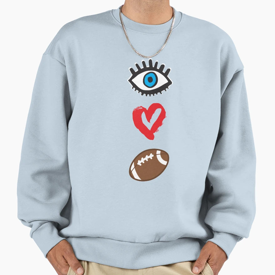 I Love Football Trending Hypebeast Sweatshirt - Streetwear Style Men Women - T-Shirt, Sweatshirt, Hoodie