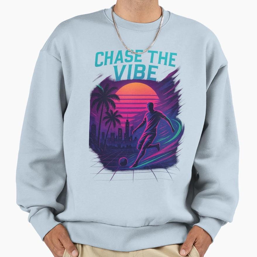 Chase Vibe Futuristic Soccer Sweatshirt - Unique Graphic for Adults - T-Shirt, Sweatshirt, Hoodie