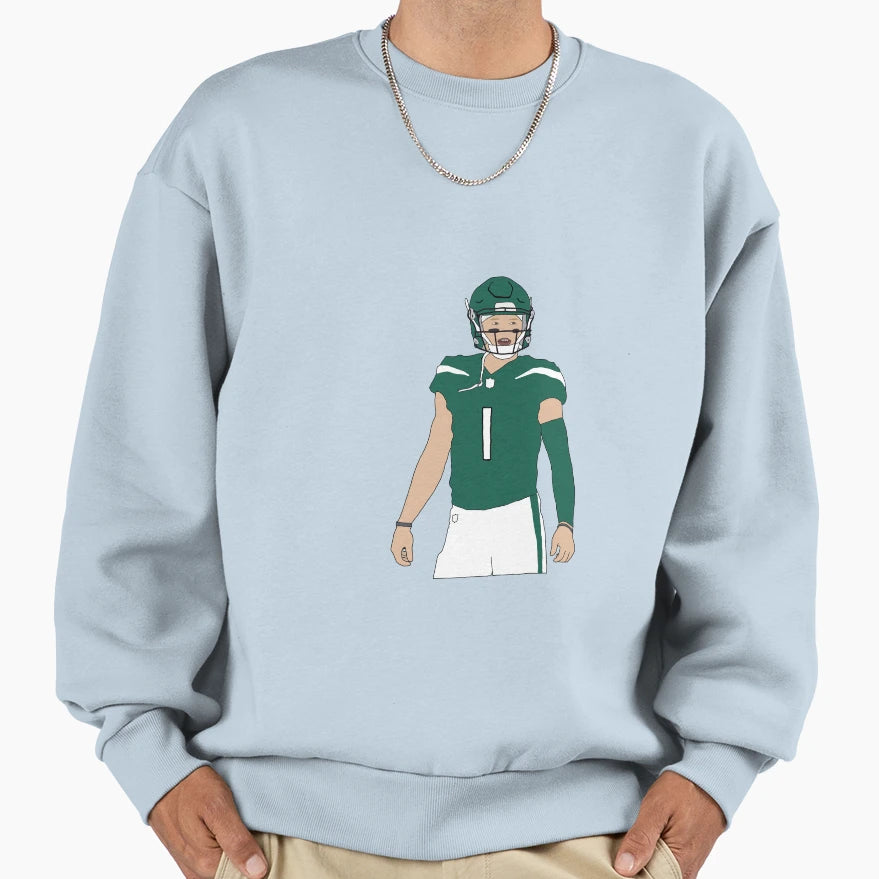 New York Jets Zach Wilson Sweatshirt - Trendy Graphic Unisex - T-Shirt, Sweatshirt, Hoodie