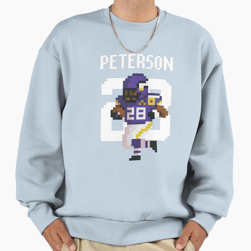 Adrian Peterson 8 Bit Tribute Sweatshirt - Fun Novelty Design Unisex - T-Shirt, Sweatshirt, Hoodie