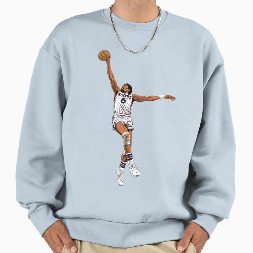 Julius Erving 6 Julius Erving Doctor J Sweatshirt - Custom Art Print Unisex - T-Shirt, Sweatshirt, Hoodie