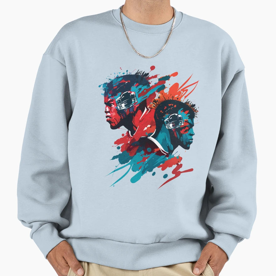 American Football Popular Sport Usa Sweatshirt - Custom Art Print Men Women - T-Shirt, Sweatshirt, Hoodie