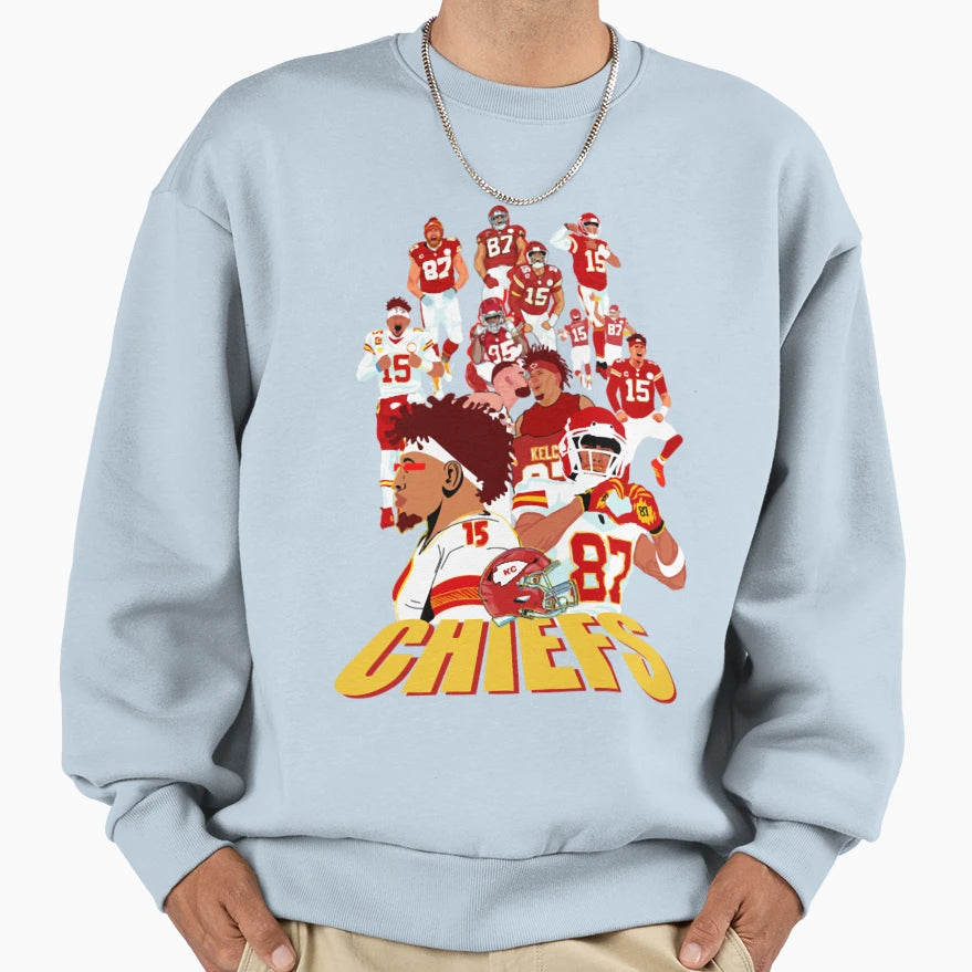 Art Kansas City Chiefs Sweatshirt - Trendy Graphic Unisex - T-Shirt, Sweatshirt, Hoodie