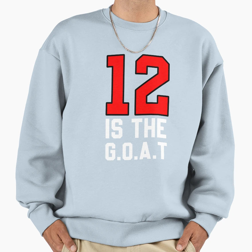 12 Is Goat G O T Basketball Sweatshirt - Custom Art Print for Adults - T-Shirt, Sweatshirt, Hoodie