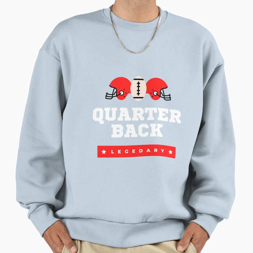 Quarter Back Qb Sweatshirt - Fun Novelty Design Men Women - T-Shirt, Sweatshirt, Hoodie