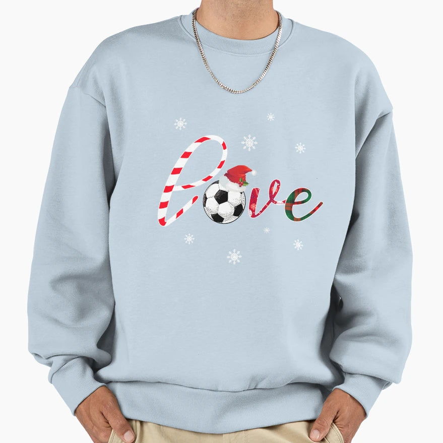 Love Santa Soccer Team Football T-Shirt - Aesthetic Graphic Men Women - T-Shirt, Sweatshirt, Hoodie