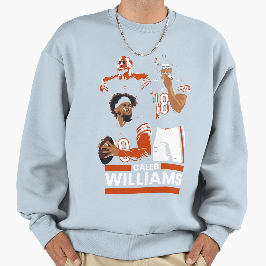 Da Bears Inspired CW Chicago Qb 18 Sweatshirt - Graphic Print Men Women - T-Shirt, Sweatshirt, Hoodie