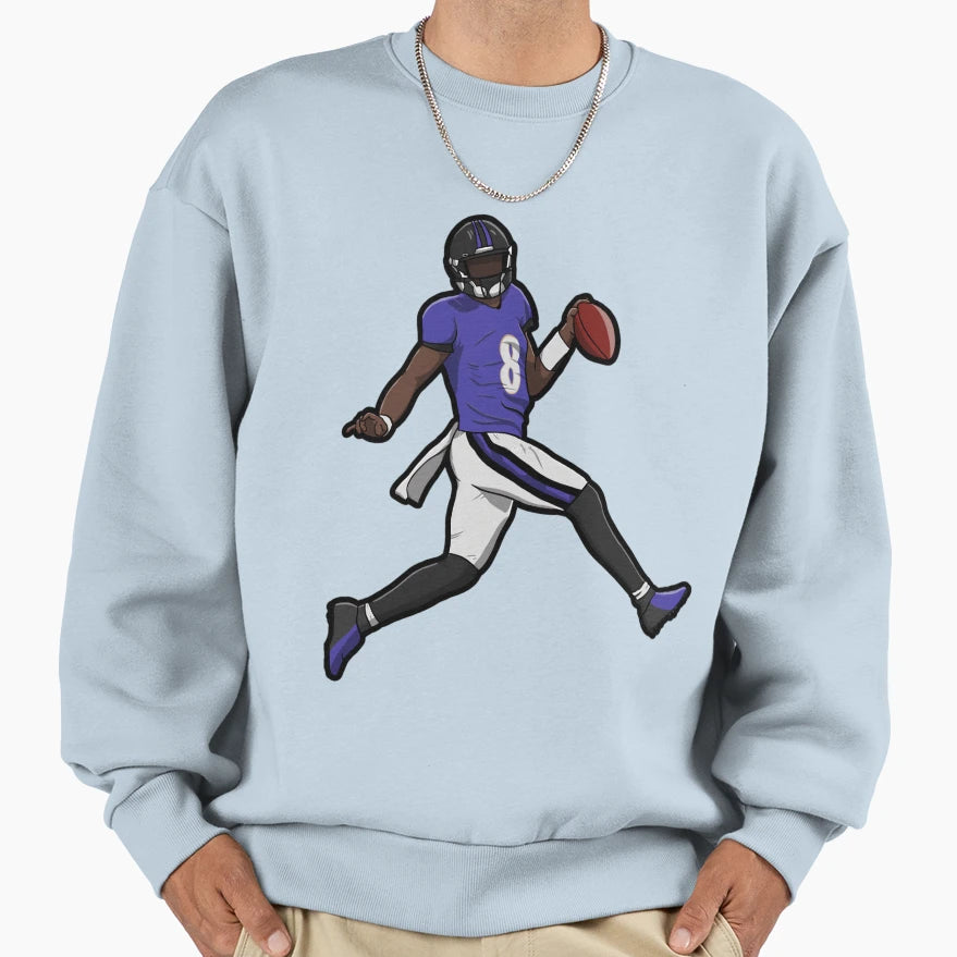 LJ Running Touch Down Sweatshirt - Unique Graphic for Adults - T-Shirt, Sweatshirt, Hoodie