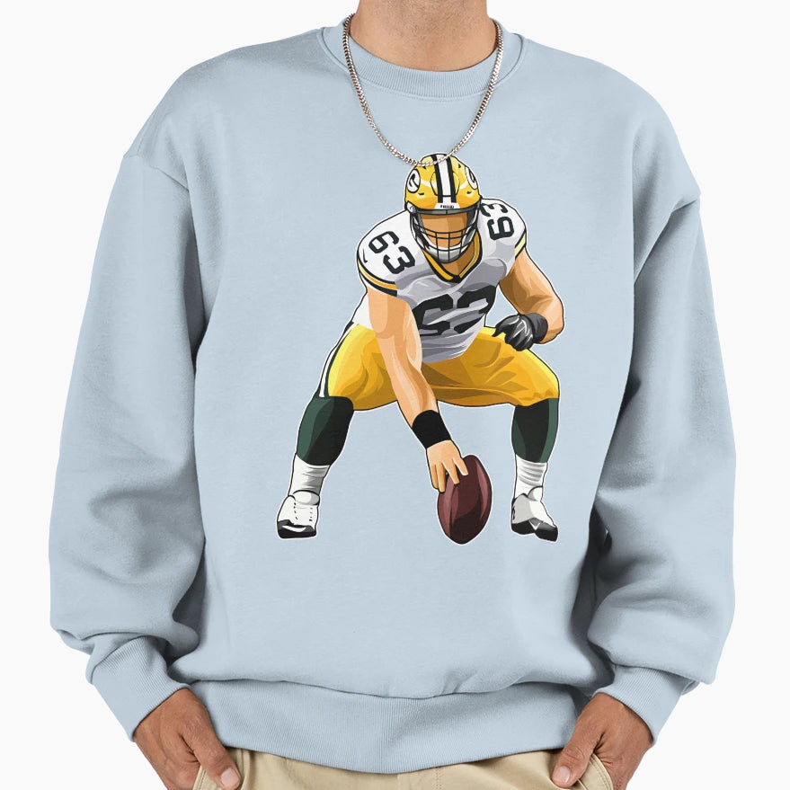 Corey Linsley 63 Action Sweatshirt - Streetwear Style for Adults - T-Shirt, Sweatshirt, Hoodie