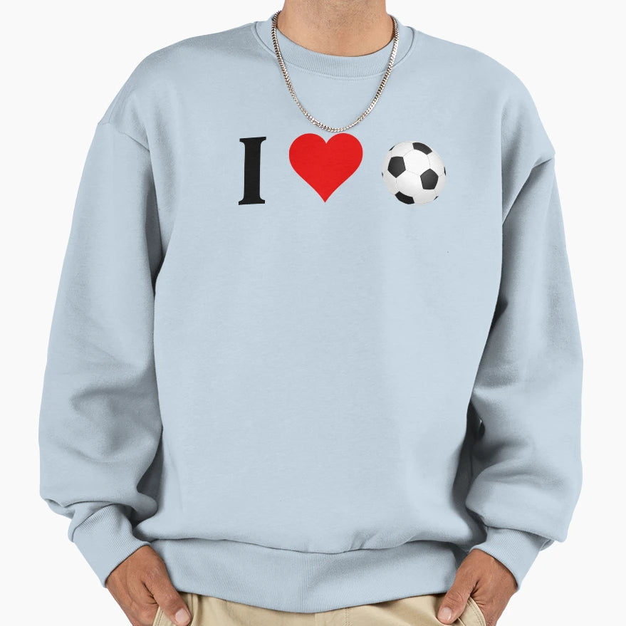 I Love Soccer Sweatshirt - Minimalist Print Unisex - T-Shirt, Sweatshirt, Hoodie