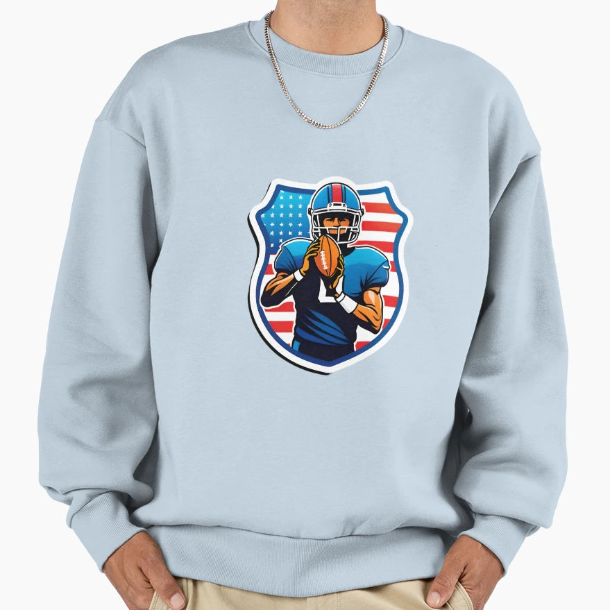 Usa American Football Player Sweatshirt - Unique Graphic for Adults - T-Shirt, Sweatshirt, Hoodie