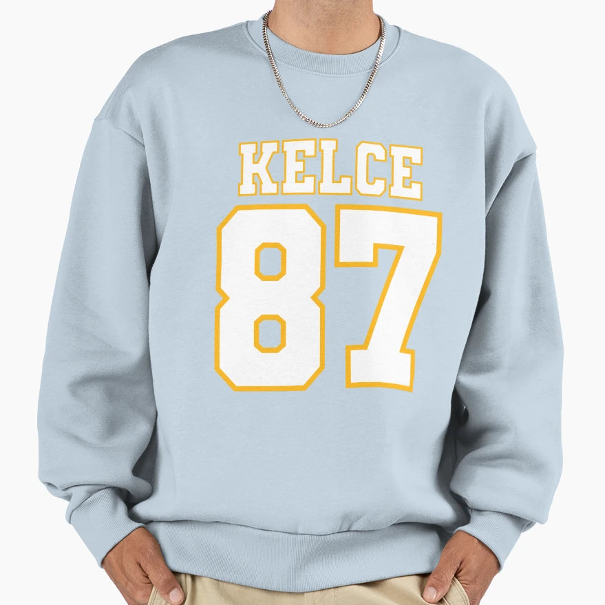 Swift Kelce 87 Red Sweatshirt - Minimalist Print for Adults - T-Shirt, Sweatshirt, Hoodie