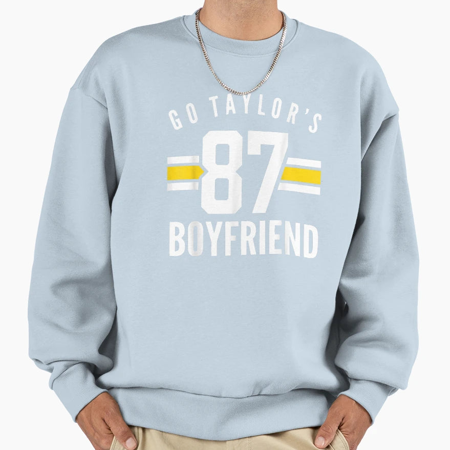 Go Taylors Boyfriend Football Sweatshirt - Casual Everyday Wear for Adults - T-Shirt, Sweatshirt, Hoodie