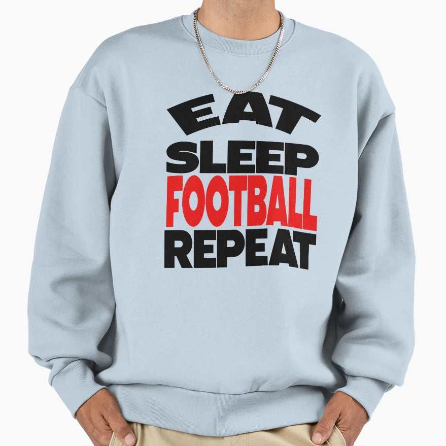 Eat Sleep Baseball Repeat Sweatshirt - Trendy Graphic Men Women - T-Shirt, Sweatshirt, Hoodie