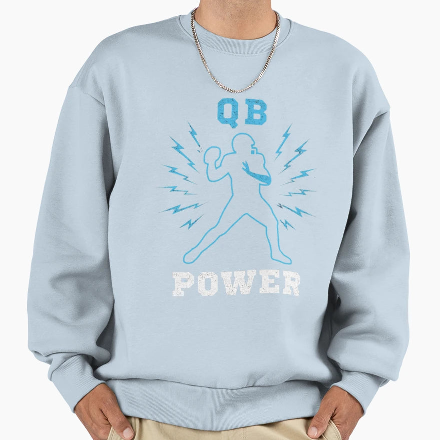Quarterback Power Elite Qb Fan T-Shirt - Fun Novelty Design Unisex - T-Shirt, Sweatshirt, Hoodie