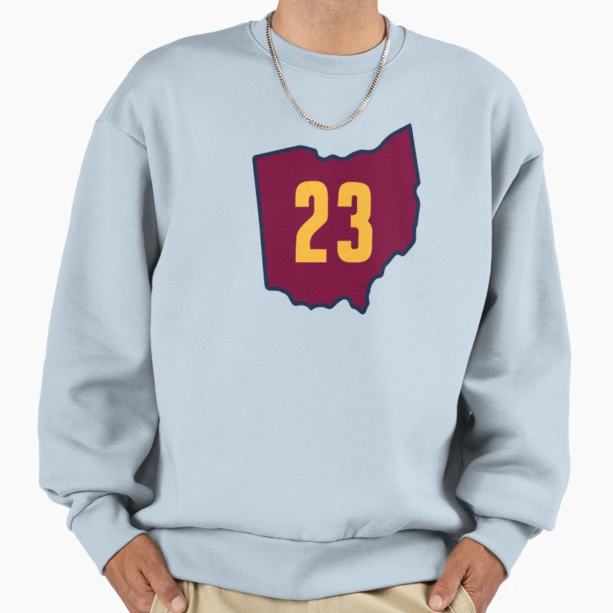 23 Cleveland Sweatshirt - Custom Art Print for Adults - T-Shirt, Sweatshirt, Hoodie