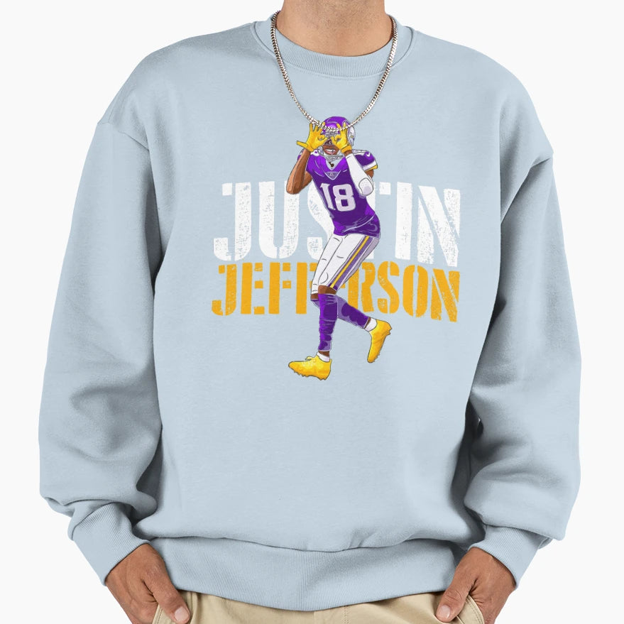 Justin Jef Sweatshirt - Minimalist Print Unisex - T-Shirt, Sweatshirt, Hoodie