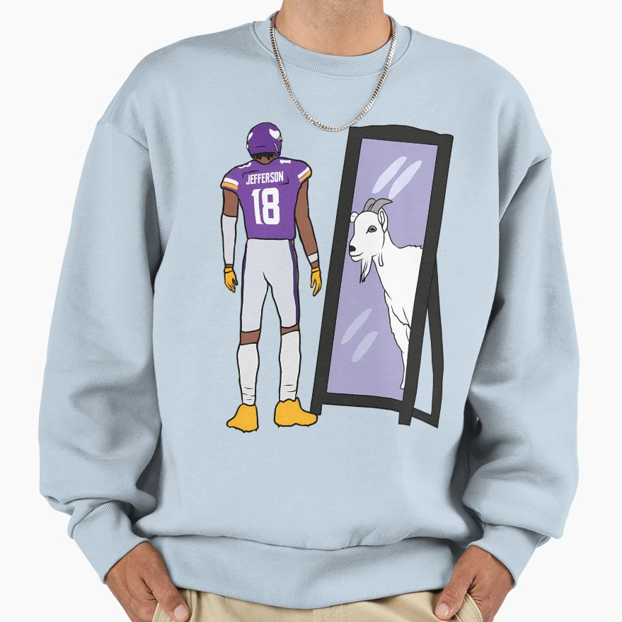 JJ Mirror Goat Sweatshirt - Casual Everyday Wear for Adults - T-Shirt, Sweatshirt, Hoodie