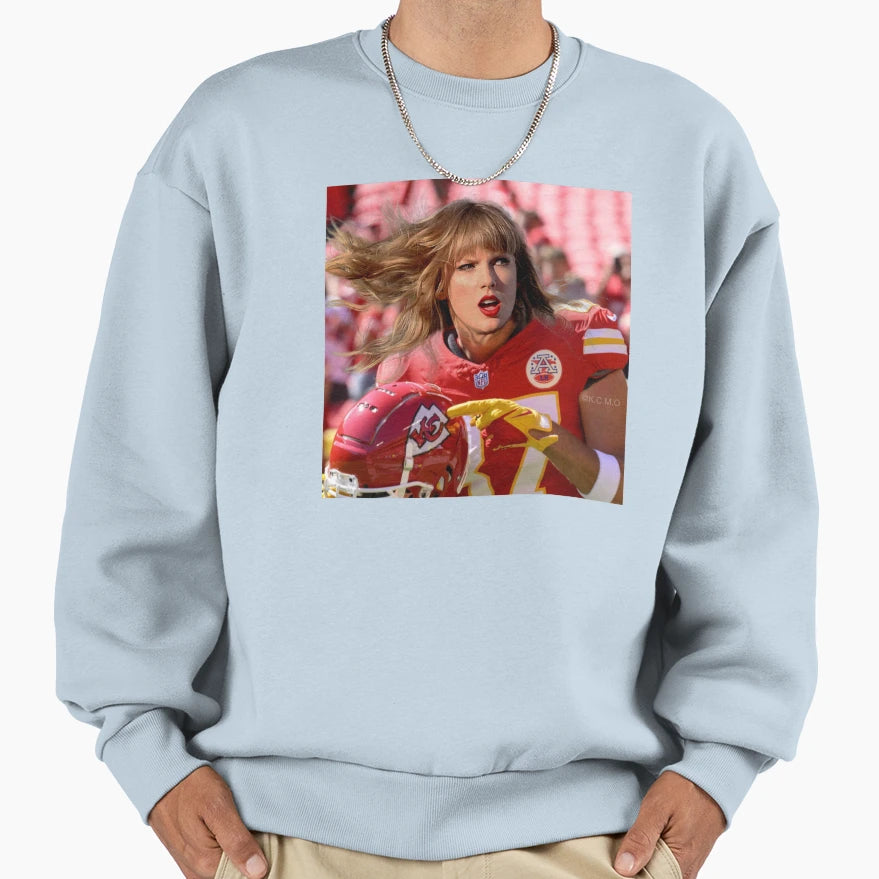 Kc Football Player Sweatshirt - Minimalist Print for Adults - T-Shirt, Sweatshirt, Hoodie