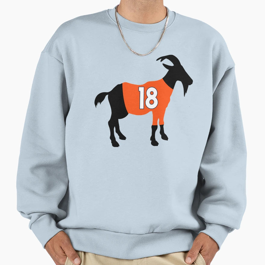 Peyton Manning Goat Sweatshirt - Aesthetic Graphic for Adults - T-Shirt, Sweatshirt, Hoodie