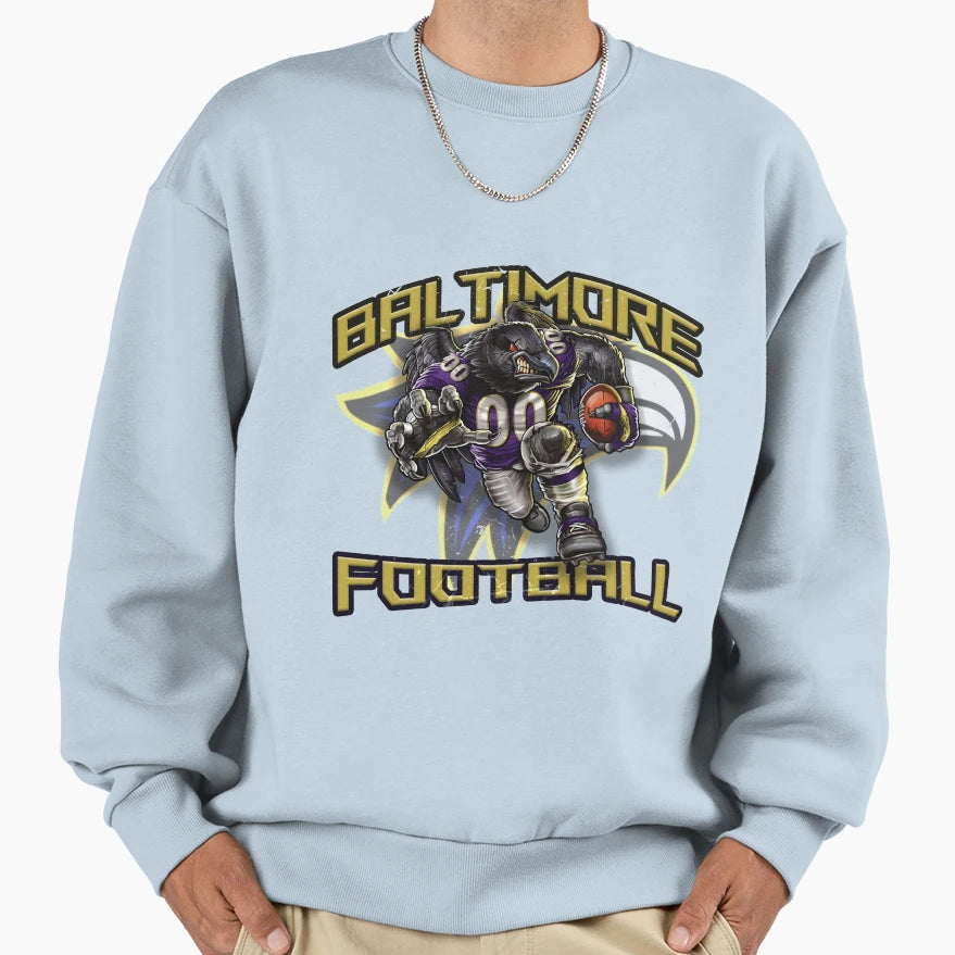 Baltimore Football Sweatshirt - Aesthetic Graphic Unisex - T-Shirt, Sweatshirt, Hoodie