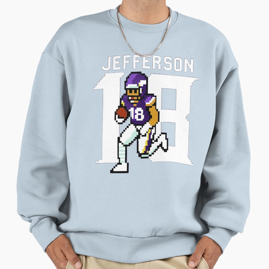 JJ 18 Pixel Griddy Tribute Sweatshirt - Fun Novelty Design Unisex - T-Shirt, Sweatshirt, Hoodie