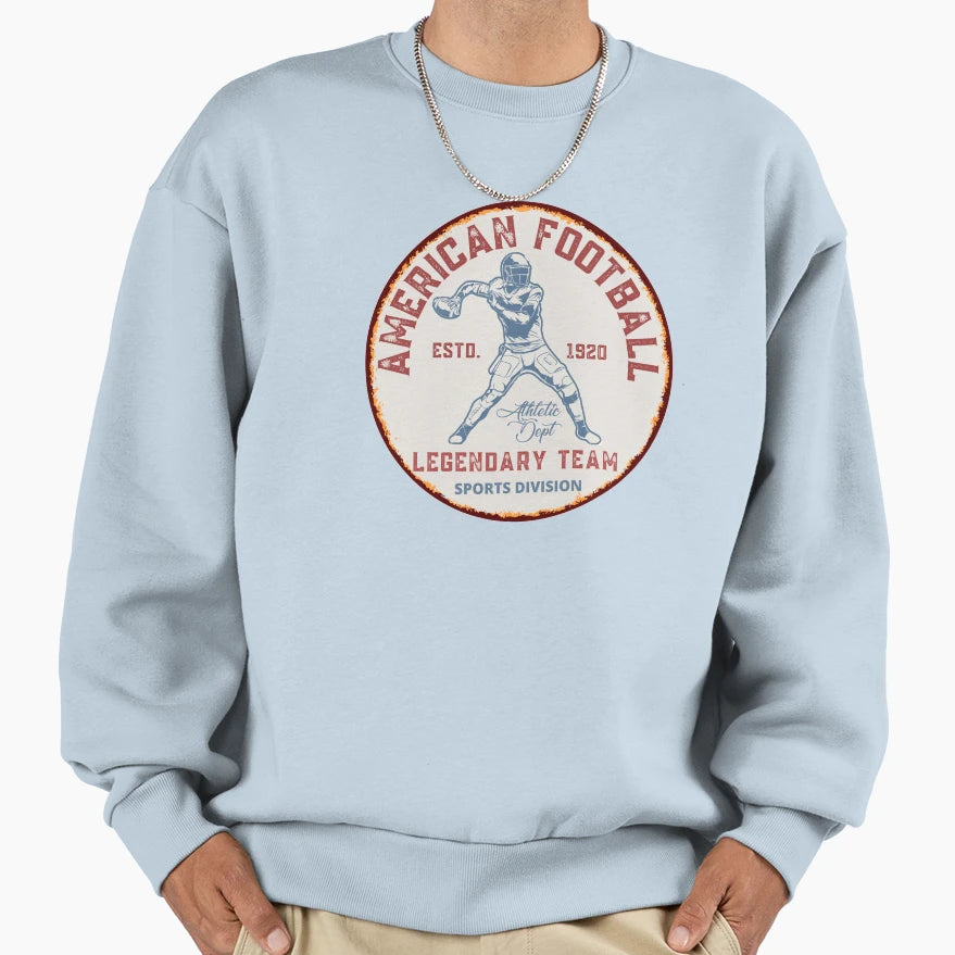 Distressed American Football Patch Sweatshirt - Unique Graphic Men Women - T-Shirt, Sweatshirt, Hoodie