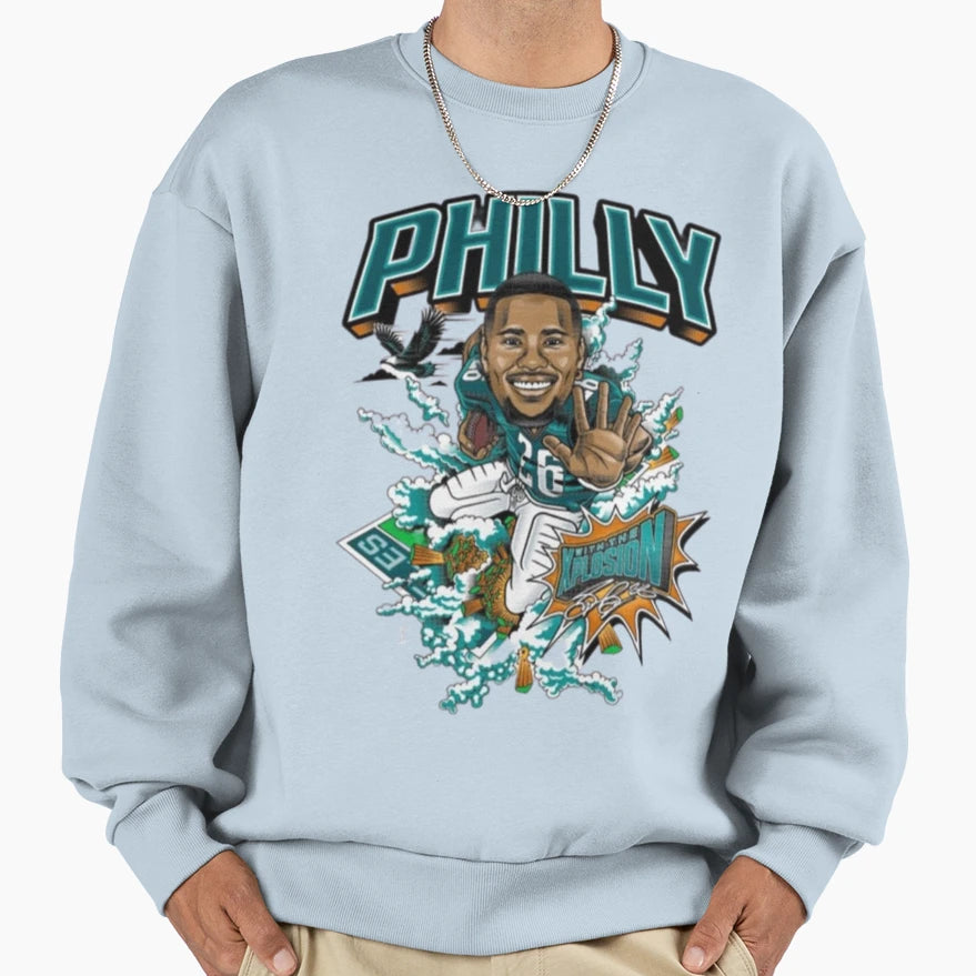 Philly Saquon Sweatshirt - Minimalist Print for Adults - T-Shirt, Sweatshirt, Hoodie