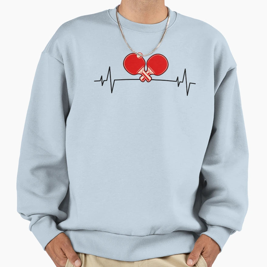Ping Pong Master Table Tennis Sweatshirt - Minimalist Print Men Women - T-Shirt, Sweatshirt, Hoodie