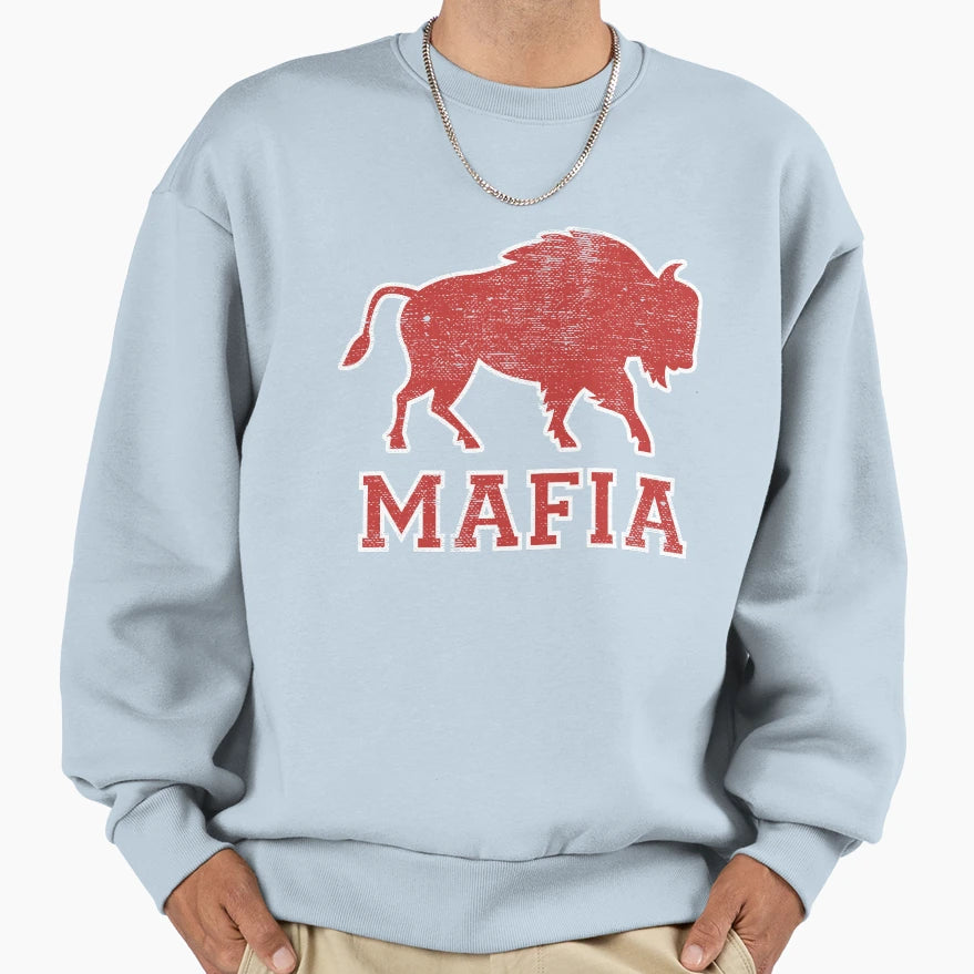 Buffalo Fan Mafia Sports Fan Sweatshirt - Casual Everyday Wear Unisex - T-Shirt, Sweatshirt, Hoodie