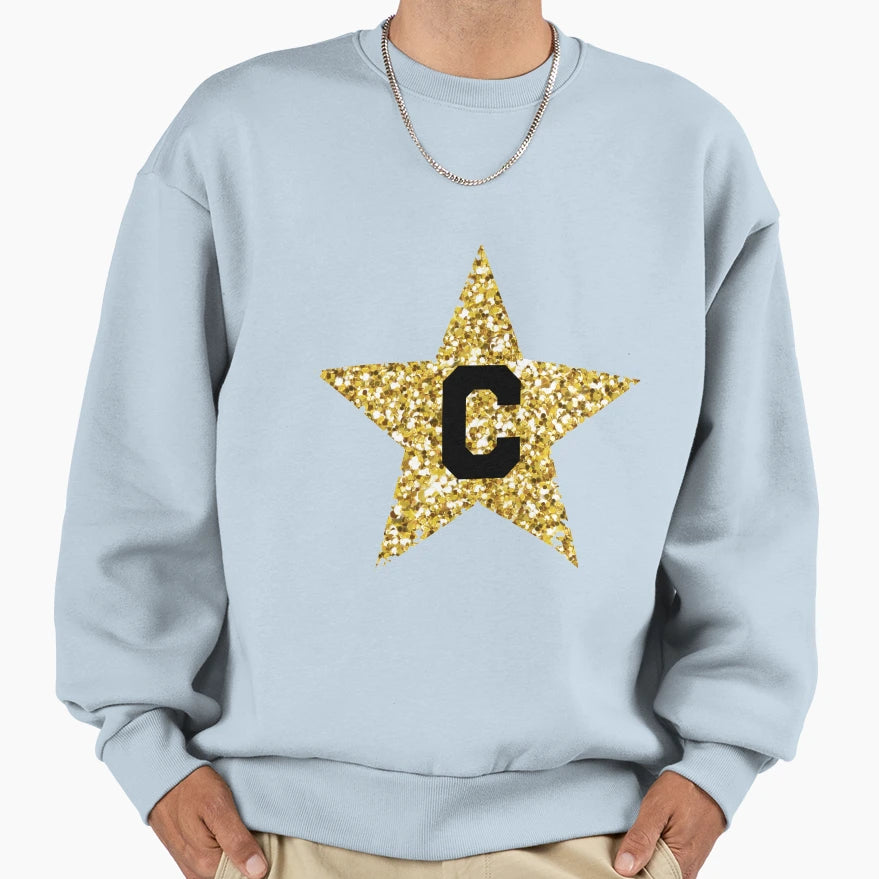C Gold Star Sweatshirt - Fun Novelty Design Men Women - T-Shirt, Sweatshirt, Hoodie