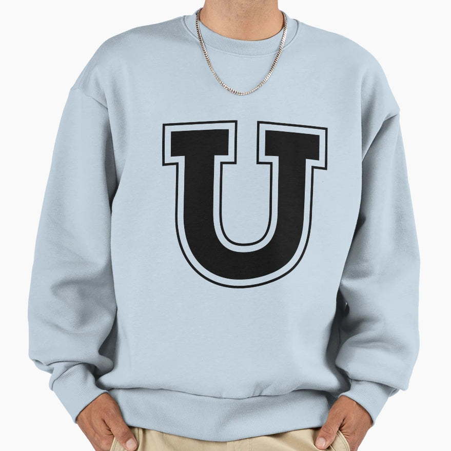 Letter U Sweatshirt - Graphic Print Men Women - T-Shirt, Sweatshirt, Hoodie
