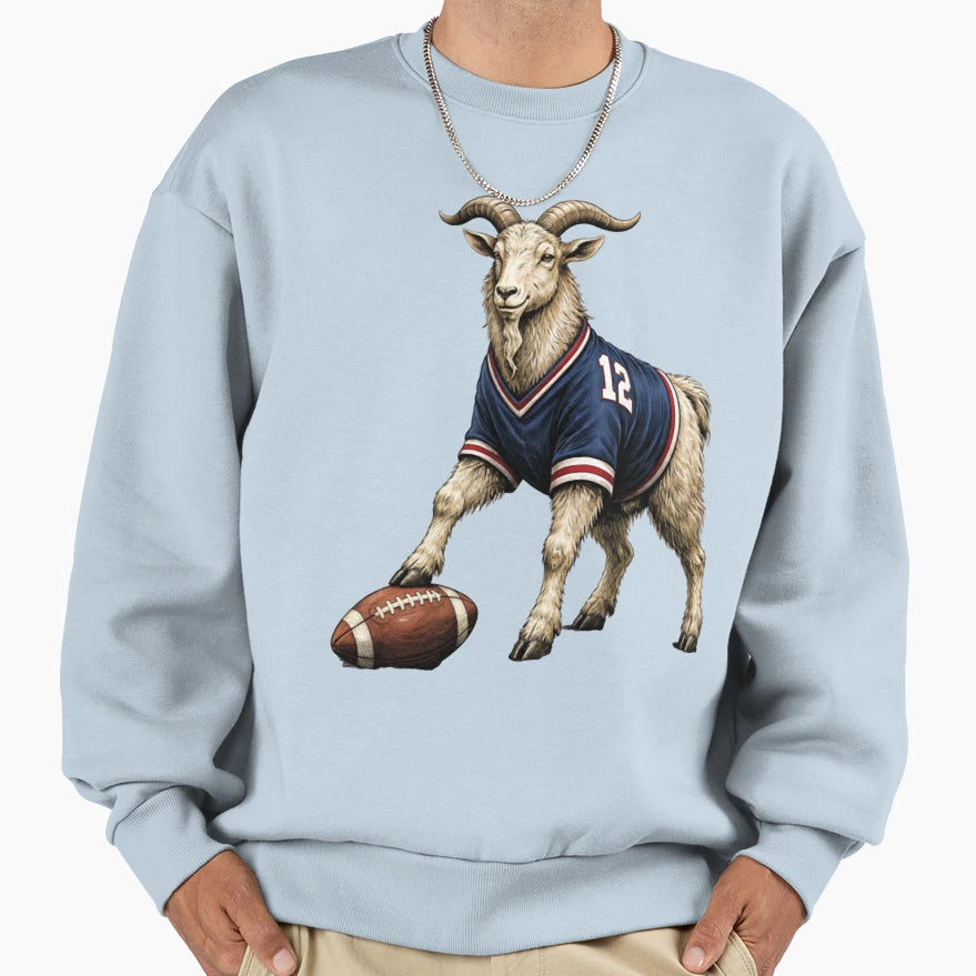 Great Athlete Goat Football Gear Sweatshirt - Custom Art Print Men Women - T-Shirt, Sweatshirt, Hoodie
