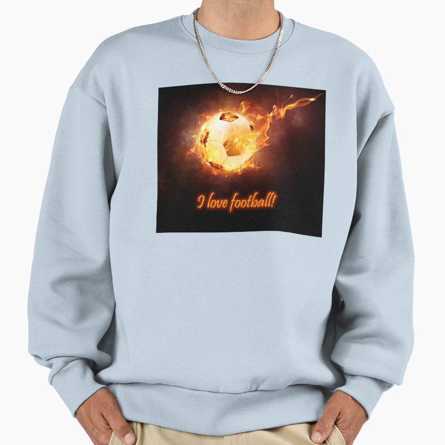 I Love Football Sweatshirt - Unique Graphic for Adults - T-Shirt, Sweatshirt, Hoodie