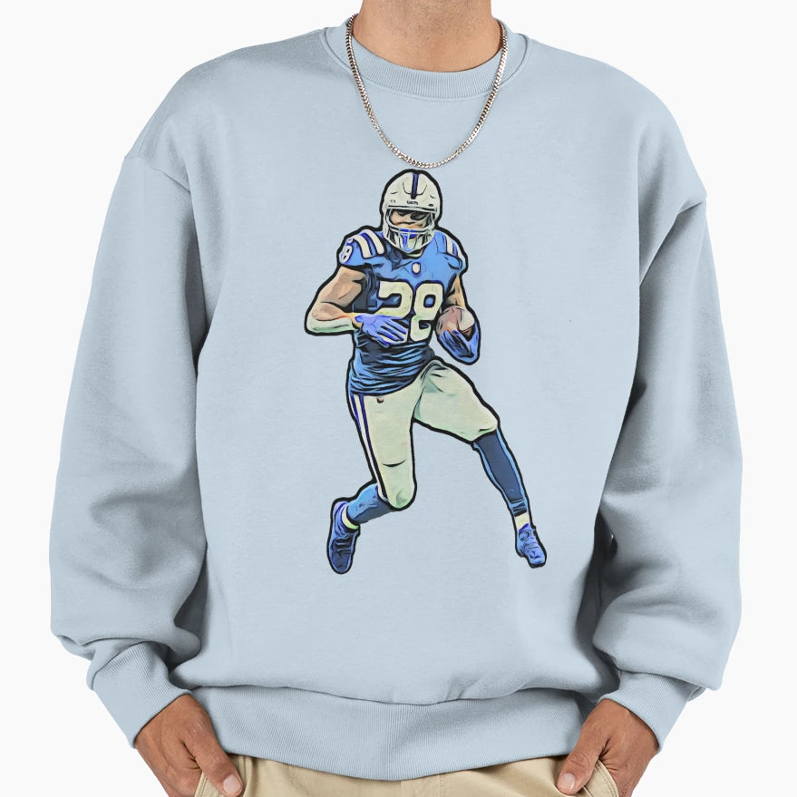 JT Running Back 28 Colts Sweatshirt - Custom Art Print Men Women - T-Shirt, Sweatshirt, Hoodie