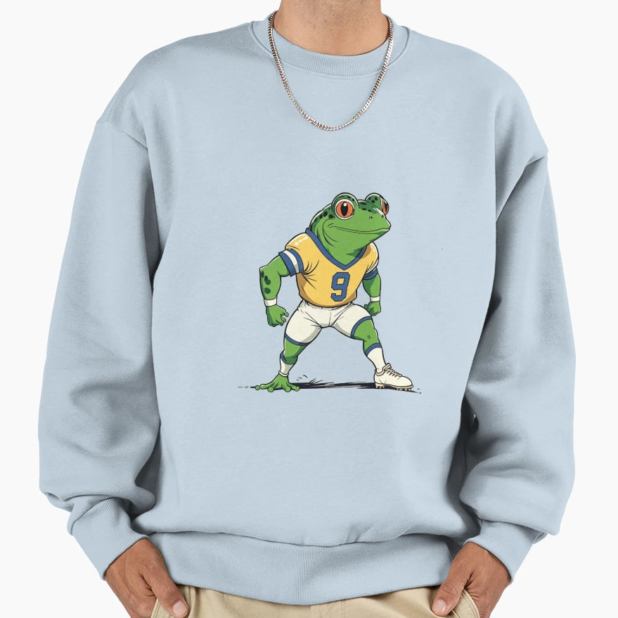 American Football Player Frog Sweatshirt - Custom Art Print for Adults - T-Shirt, Sweatshirt, Hoodie
