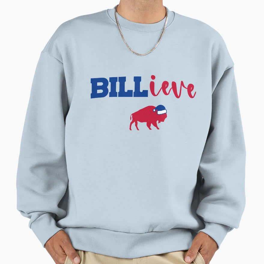 Billieve Buffalo Santa Hat Sweatshirt - Trendy Graphic Unisex - T-Shirt, Sweatshirt, Hoodie