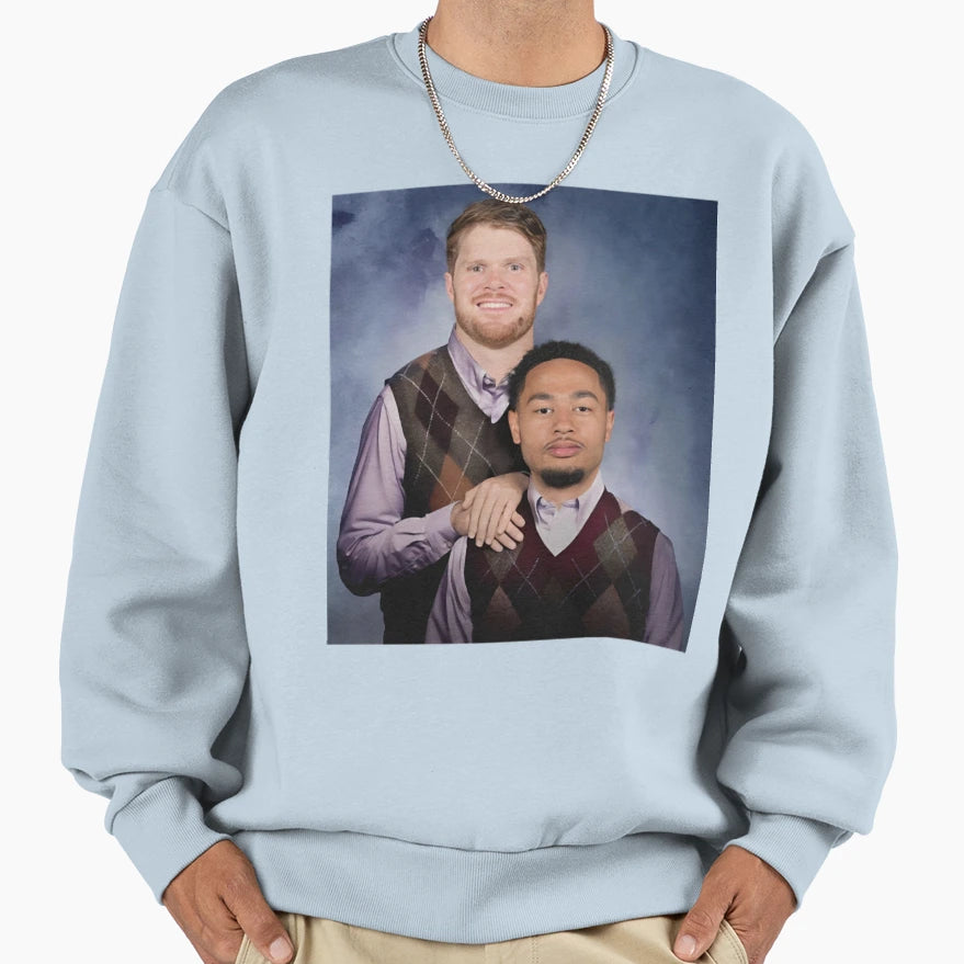 Sam Darnold Jaxon Smith Njigba Sweatshirt - Aesthetic Graphic for Adults - T-Shirt, Sweatshirt, Hoodie