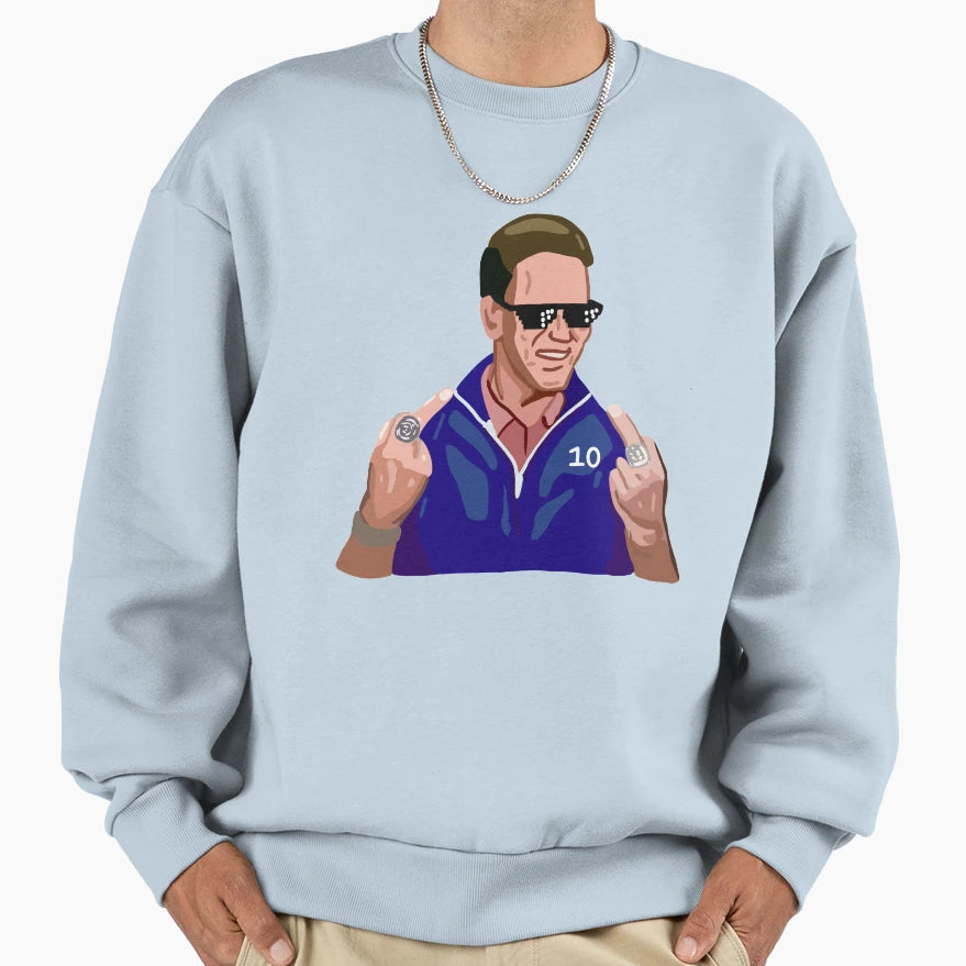 Eli Manning Givin Birds Sweatshirt - Custom Art Print Unisex - T-Shirt, Sweatshirt, Hoodie
