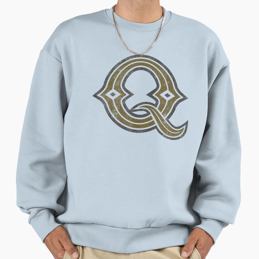 Q Letter Character Name Cartoon Sweatshirt - Fun Novelty Design Men Women - T-Shirt, Sweatshirt, Hoodie