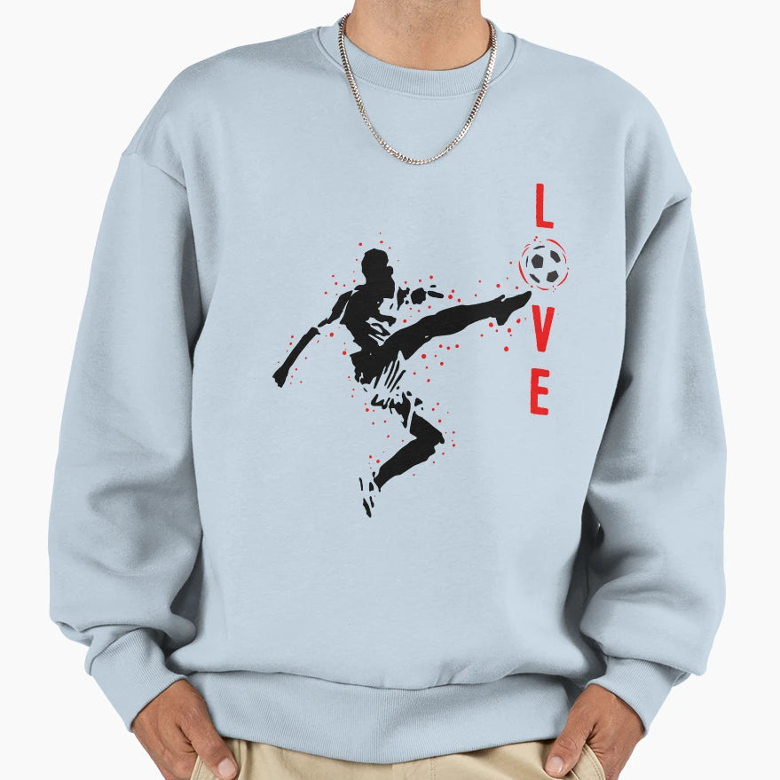 Love Football Sweatshirt - Minimalist Print Unisex - T-Shirt, Sweatshirt, Hoodie