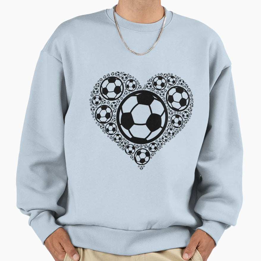 Soccer Balls Heart Soccer Player Gift T-Shirt - Custom Art Print Unisex - T-Shirt, Sweatshirt, Hoodie