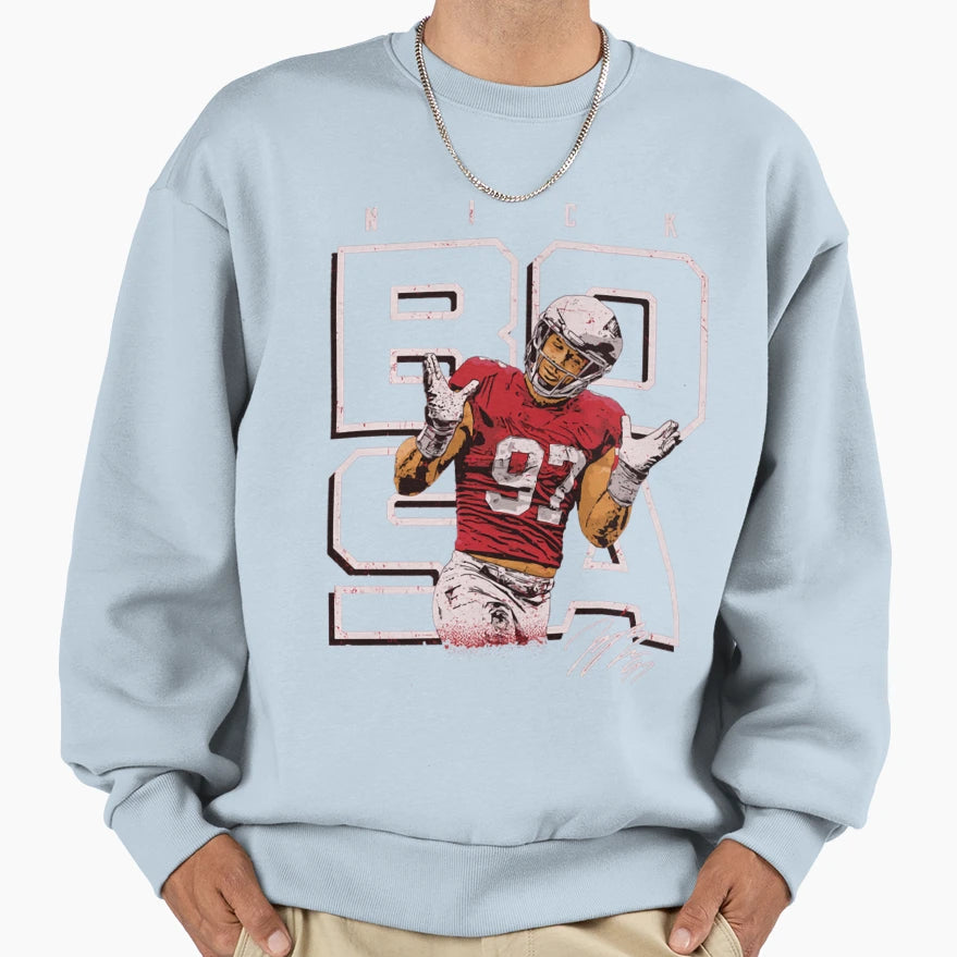 Defensive End 97 Player Footbal Sweatshirt - Minimalist Print for Adults - T-Shirt, Sweatshirt, Hoodie