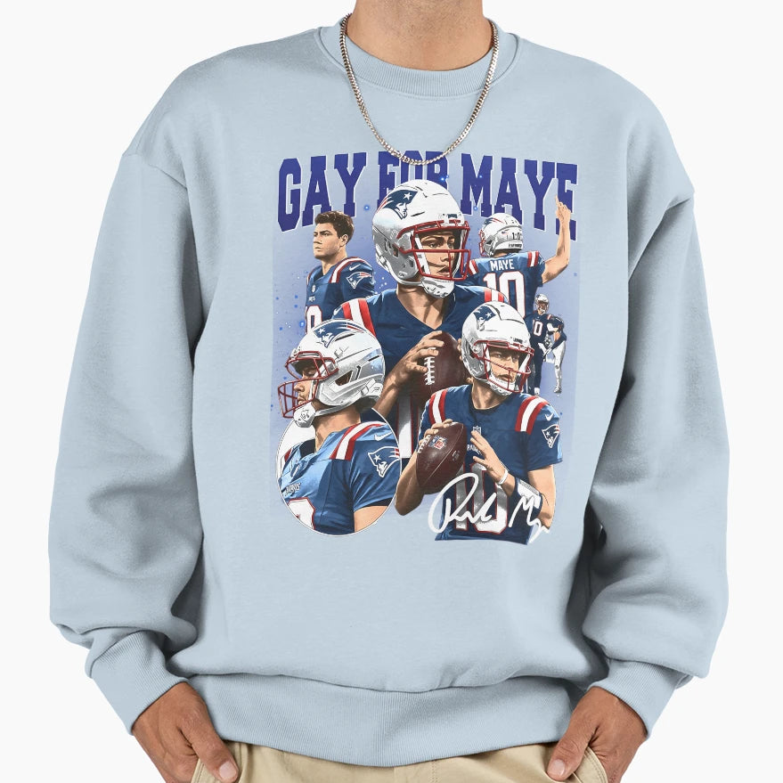 Gay Maye New England Football Sweatshirt - Custom Art Print for Adults - T-Shirt, Sweatshirt, Hoodie