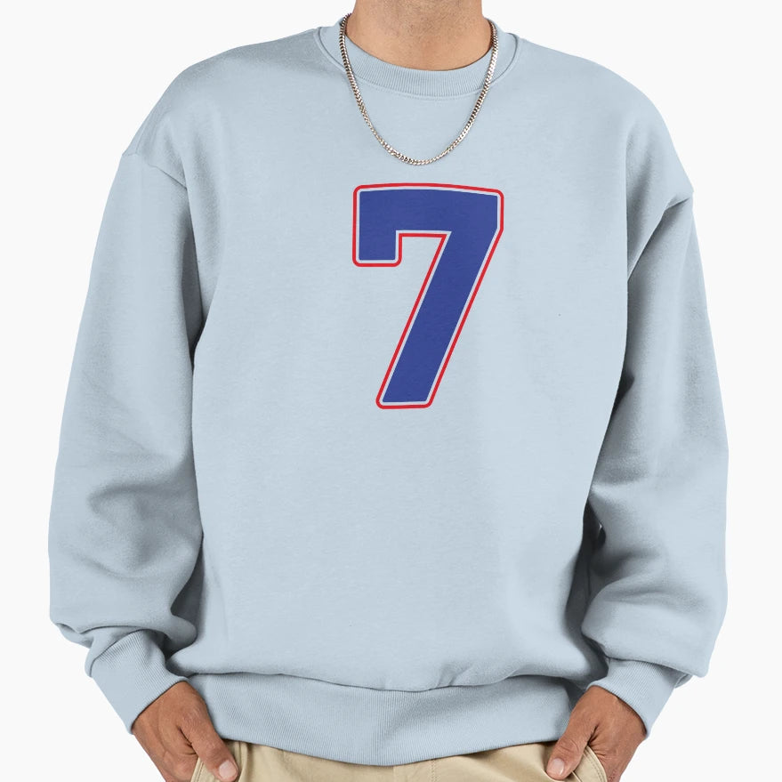 Jersey Number 7 Player Number Seven T-Shirt - Minimalist Print Men Women - T-Shirt, Sweatshirt, Hoodie