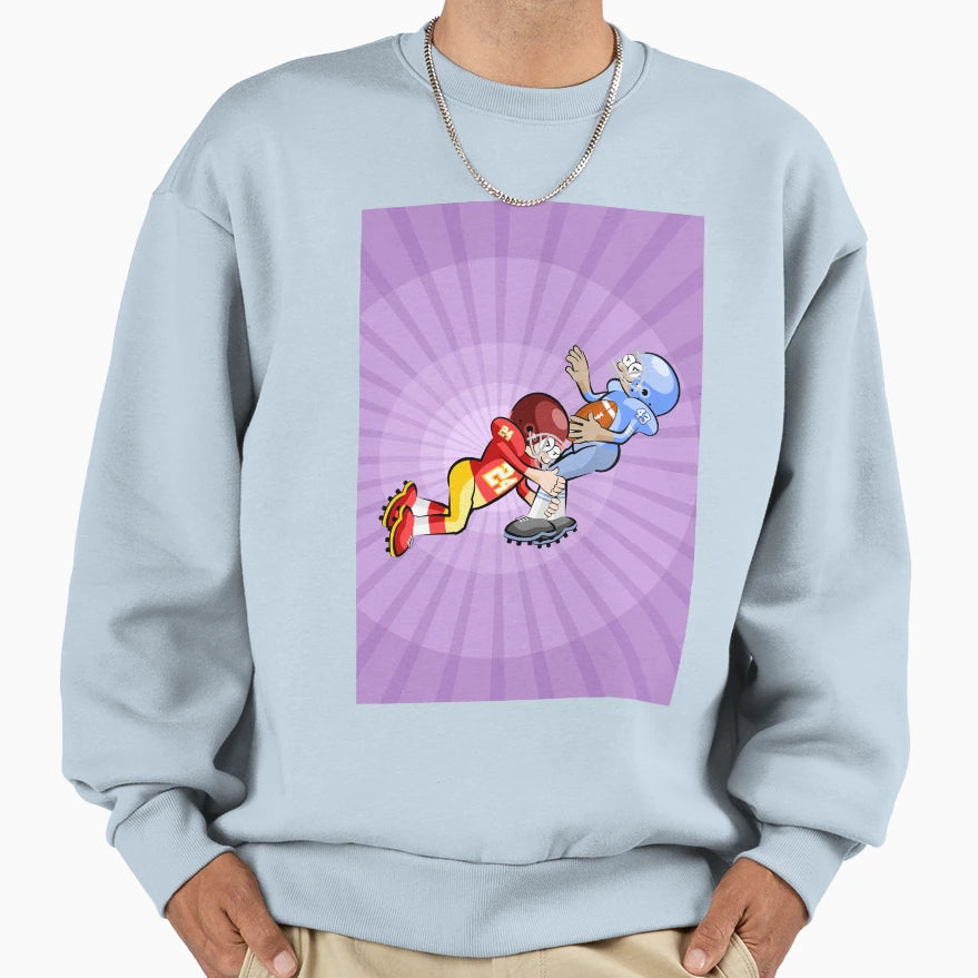 American Football Player Grabs Sweatshirt - Aesthetic Graphic Men Women - T-Shirt, Sweatshirt, Hoodie
