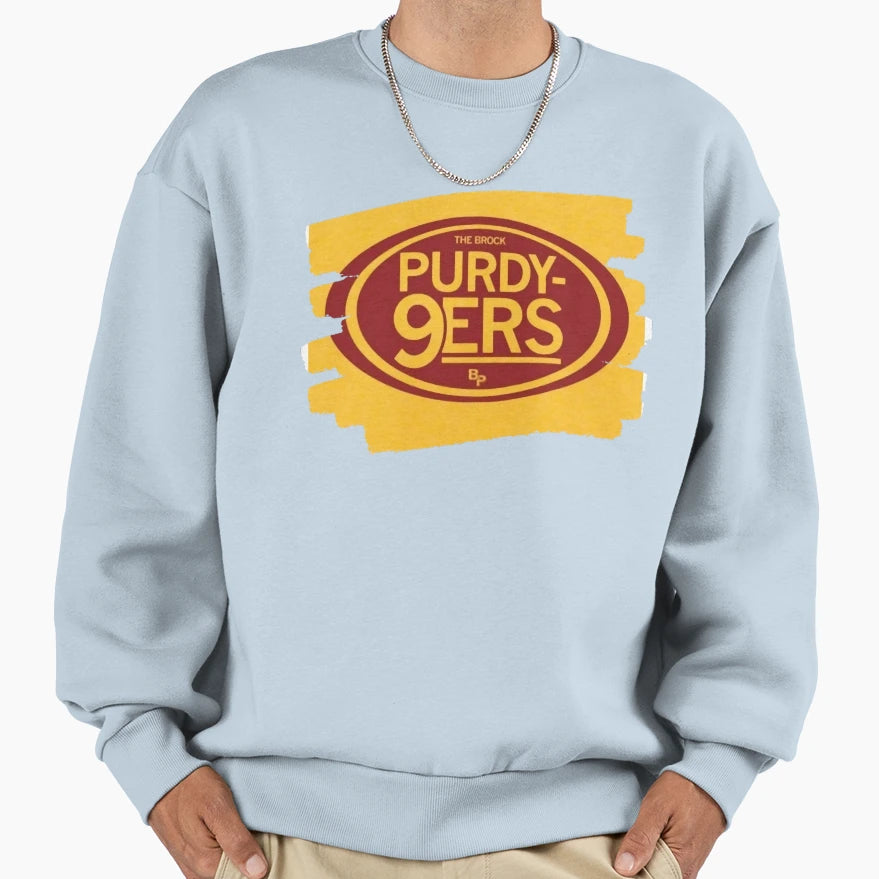 Brock Sport Purdy 9Ers Sweatshirt - Fun Novelty Design for Adults - T-Shirt, Sweatshirt, Hoodie