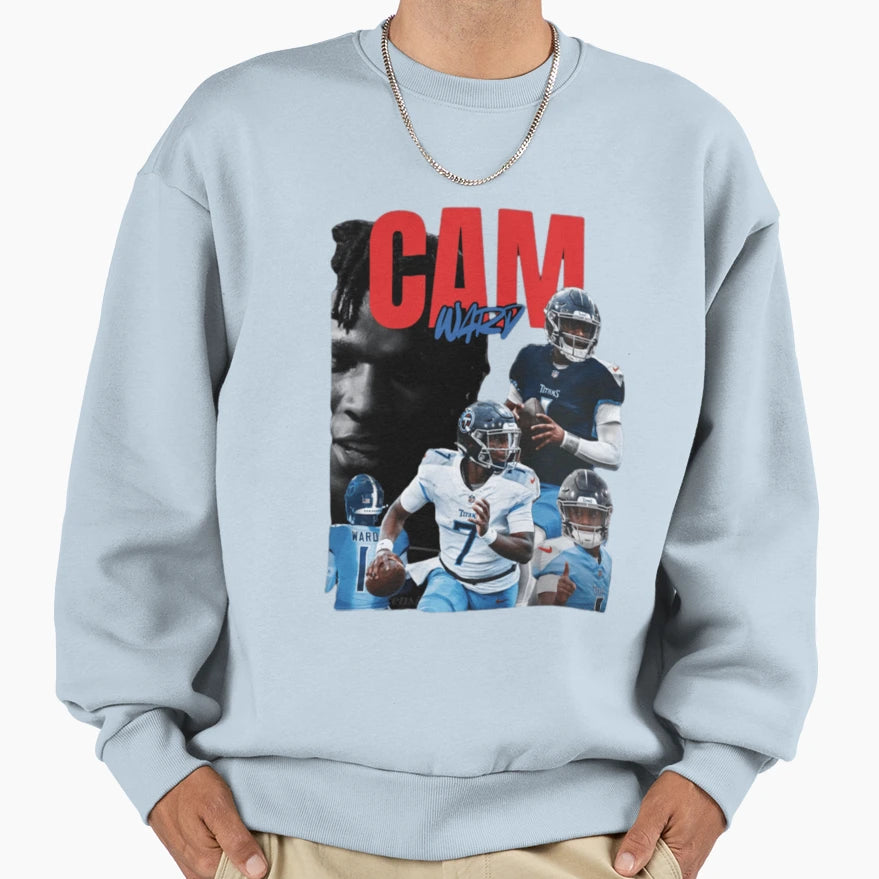 Cam Ward Titans Minimalist Logo Sweatshirt - Casual Everyday Wear Unisex - T-Shirt, Sweatshirt, Hoodie