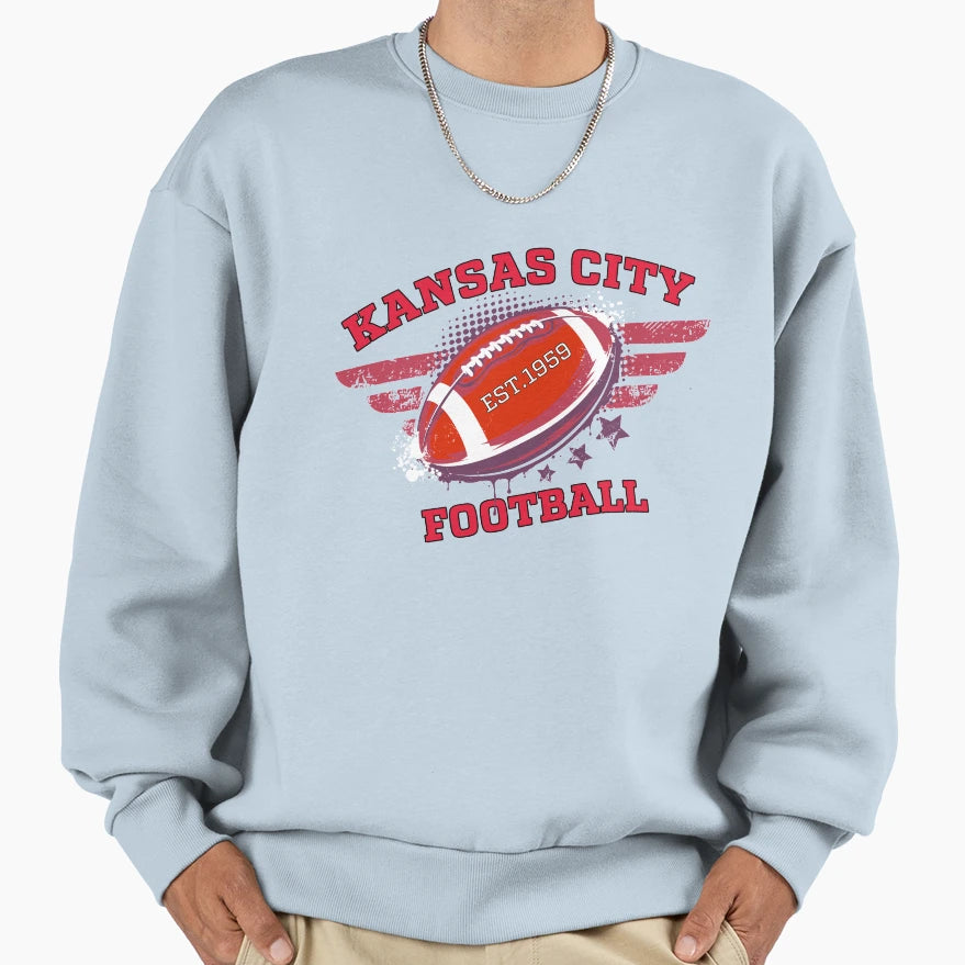 Kansas City Football Sweatshirt - Streetwear Style Men Women - T-Shirt, Sweatshirt, Hoodie